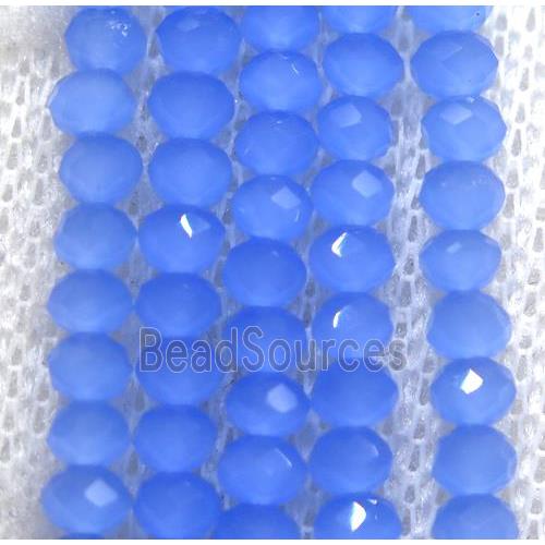 blue chinese crystal glass beads, faceted rondelle