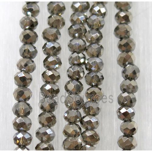 chinese crystal glass beads, faceted rondelle