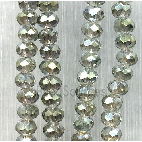 chinese crystal glass beads, faceted rondelle