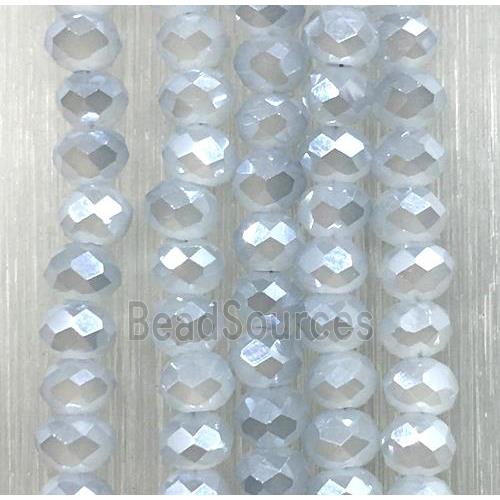 bluegray chinese crystal glass beads, faceted rondelle