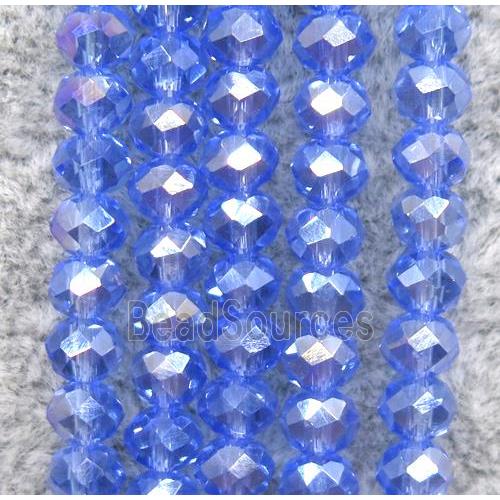 blue chinese crystal glass beads, faceted rondelle