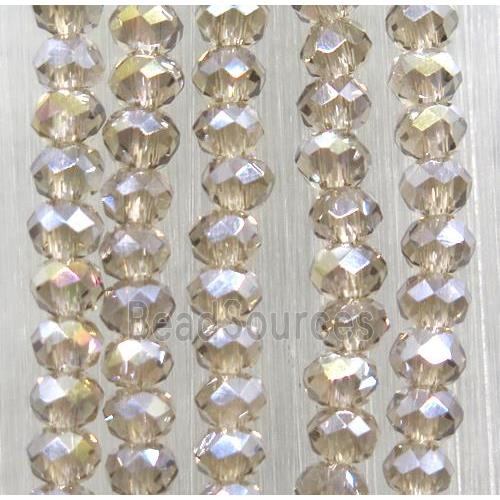 chinese crystal glass beads, faceted rondelle