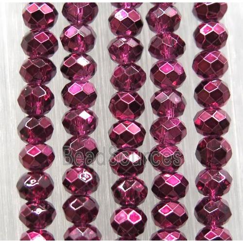 chinese crystal glass beads, faceted rondelle