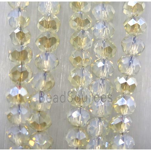 chinese crystal glass bead, faceted rondelle