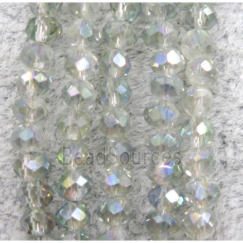 chinese crystal glass bead, faceted rondelle