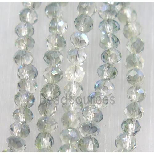 chinese crystal glass bead, faceted rondelle