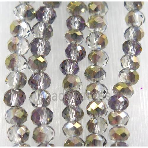 chinese crystal glass bead, faceted rondelle