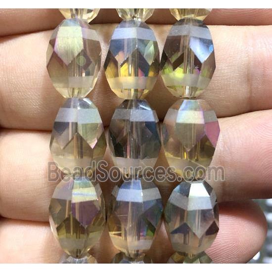 chinese crystal glass beads, faceted barrel