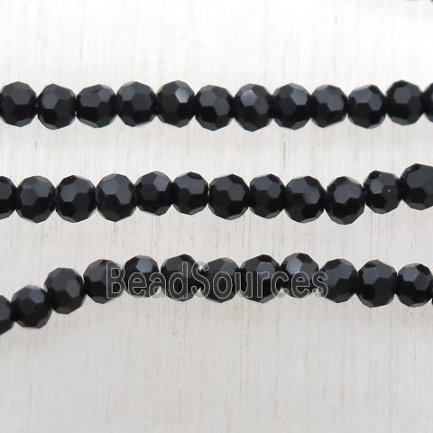 black faceted chinese crystal glass seed beads