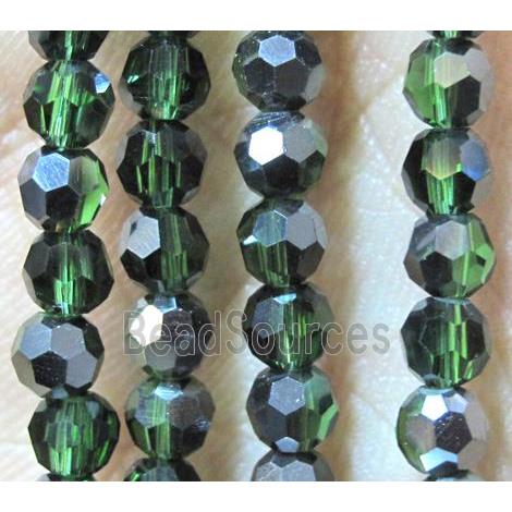 Chinese crystal glass bead, faceted round