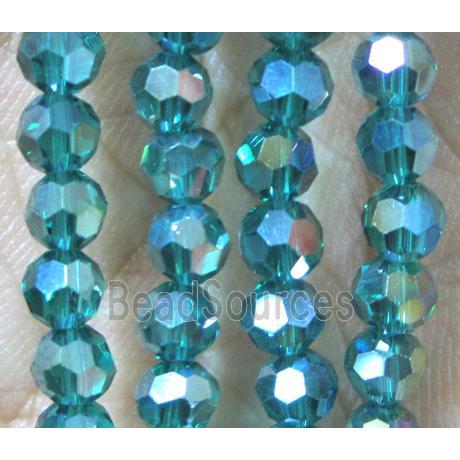 Chinese crystal glass bead, faceted round