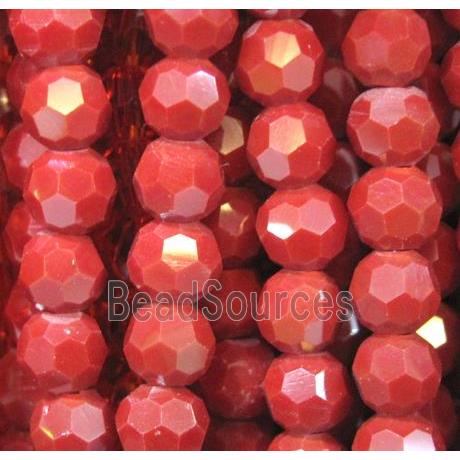 Chinese crystal glass bead, faceted round