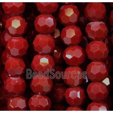 Chinese crystal glass bead, faceted round