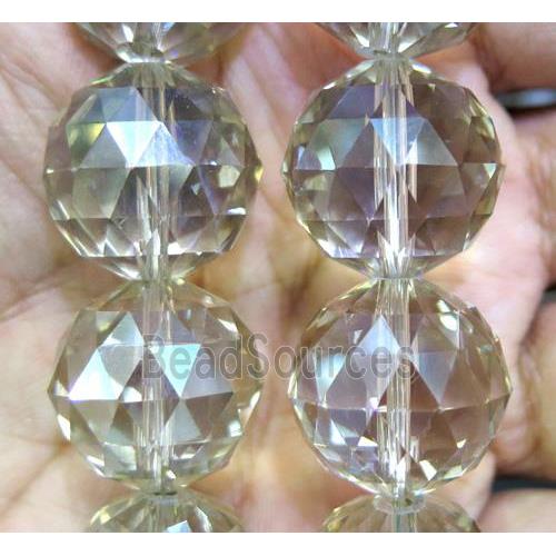 chinese crystal glass bead, faceted round