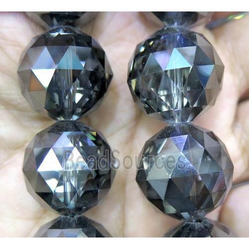 chinese crystal glass bead, faceted round