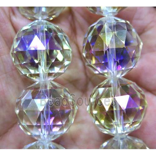 chinese crystal glass bead, faceted round