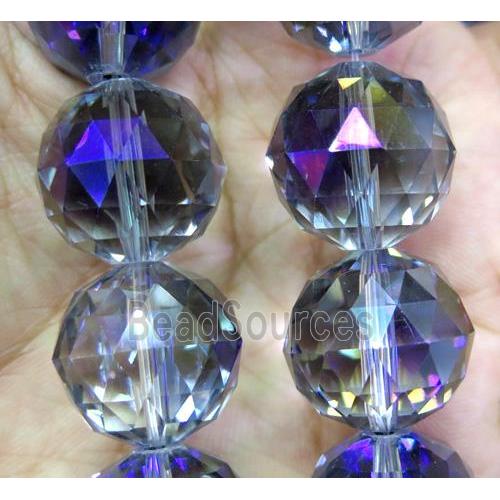 chinese crystal glass bead, faceted round