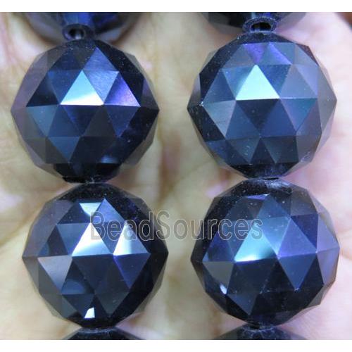 chinese crystal glass bead, faceted round