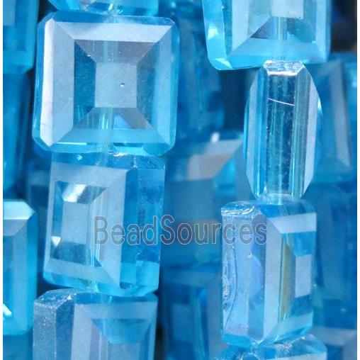 chinese crystal glass bead, faceted square