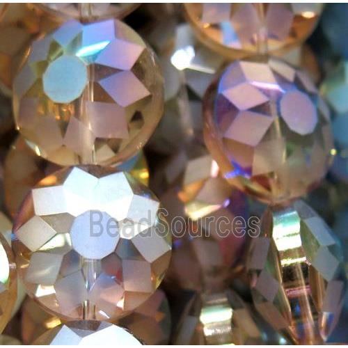 chinese crystal glass bead, faceted round