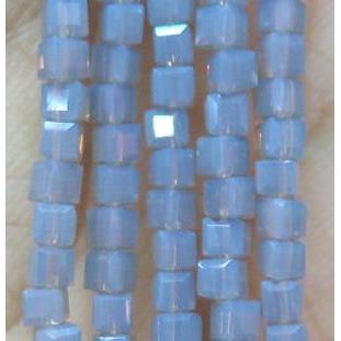 chinese crystal glass bead, faceted cube