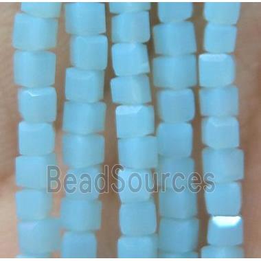 chinese crystal glass bead, faceted cube