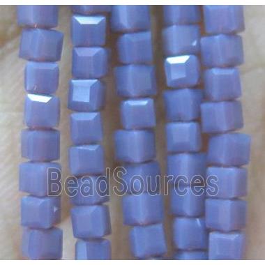 chinese crystal glass bead, faceted cube