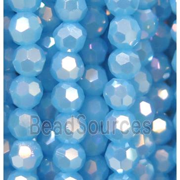 chinese crystal bead, faceted round AB color