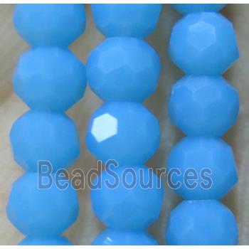 Chinese Crystal Beads, faceted round, blue