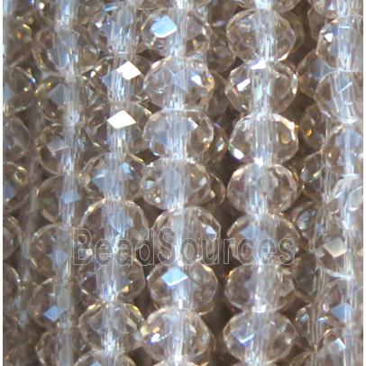 Chinese crystal bead, faceted rondelle