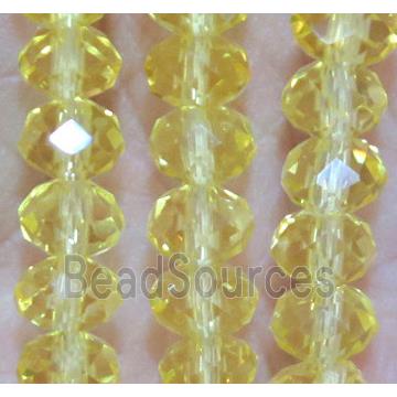 chinese crystal bead, faceted rondelle