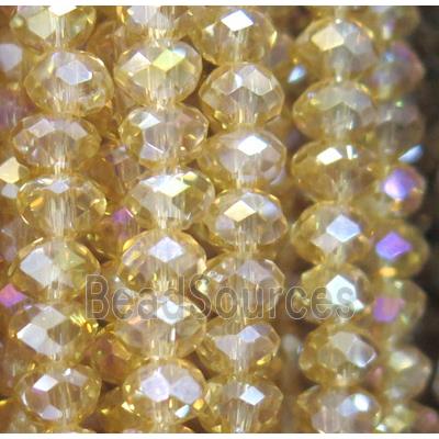 Chinese crystal bead, faceted rondelle