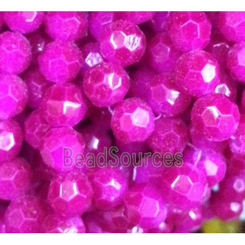 chinese crystal glass bead, faceted round