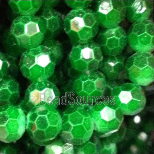 chinese crystal glass bead, faceted round