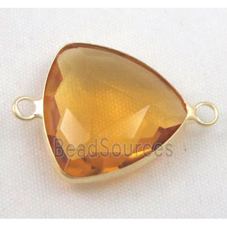 Chinese crystal glass connector, faceted