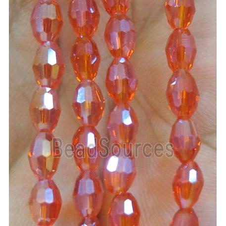 Chinese Crystal Beads, faceted oval