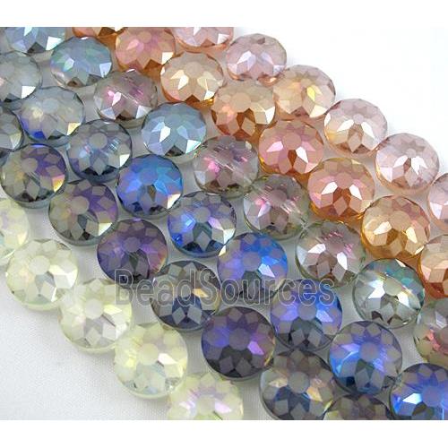 cut glass crystal bead, mixed color