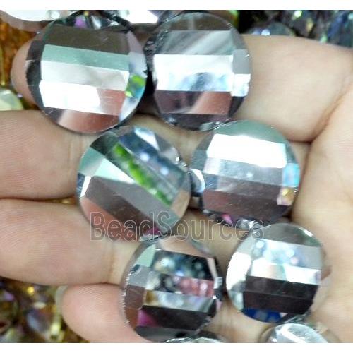 chinese crystal bead, faceted, twist round