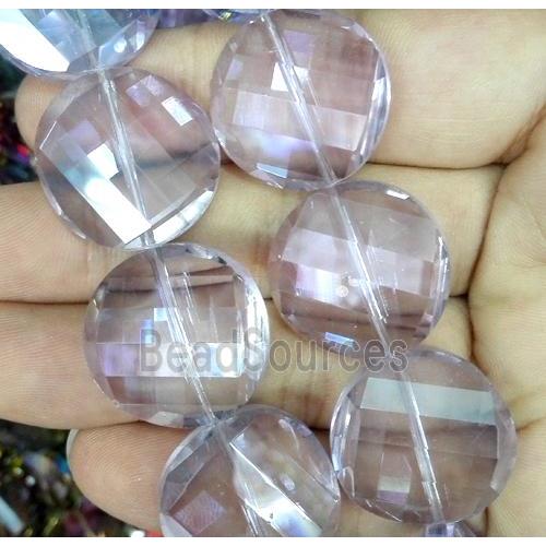 chinese crystal bead, faceted, twist round