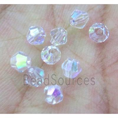 chinese crystal bead, bicone, AB color