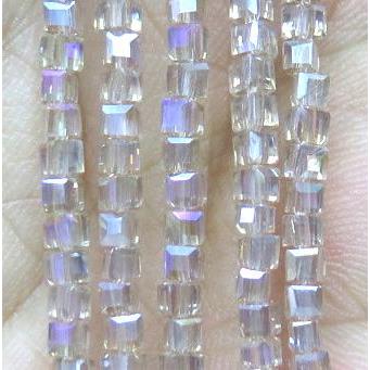 Chinese crystal bead, faceted cube