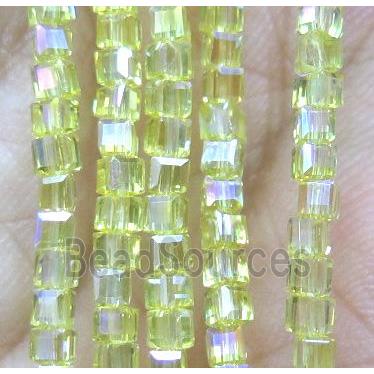 Chinese crystal bead, faceted cube