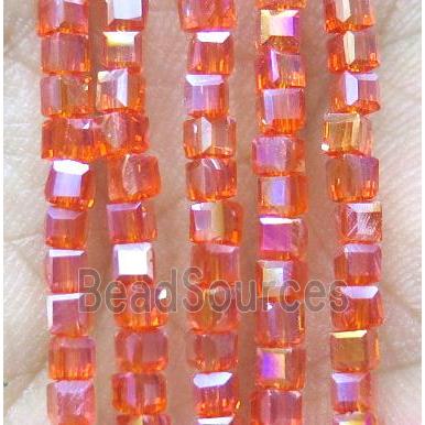 Chinese crystal bead, faceted cube