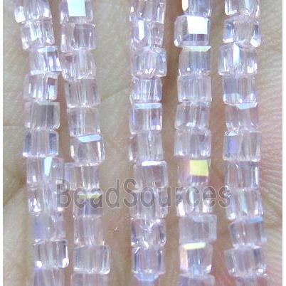 Chinese crystal bead, faceted cube