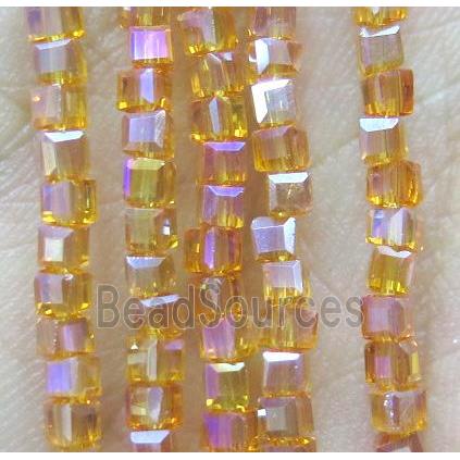 Chinese crystal bead, faceted cube