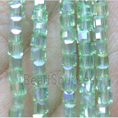 Chinese crystal bead, faceted cube