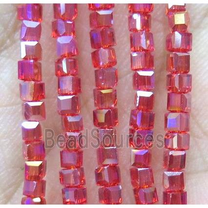 Chinese crystal bead, faceted cube