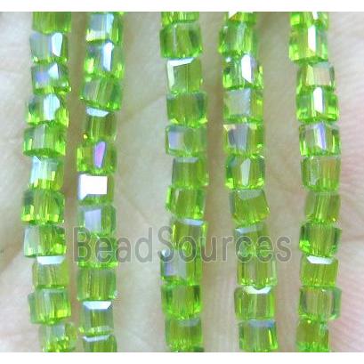 Chinese crystal bead, faceted cube