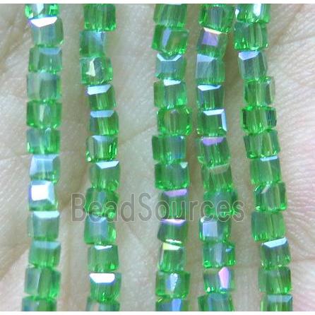 Chinese crystal bead, faceted cube