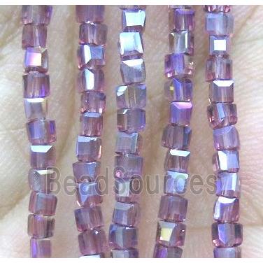 Chinese crystal bead, faceted cube